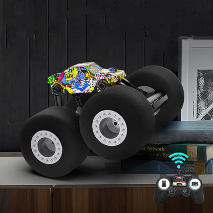 RC stunt truck with sponge tires front view