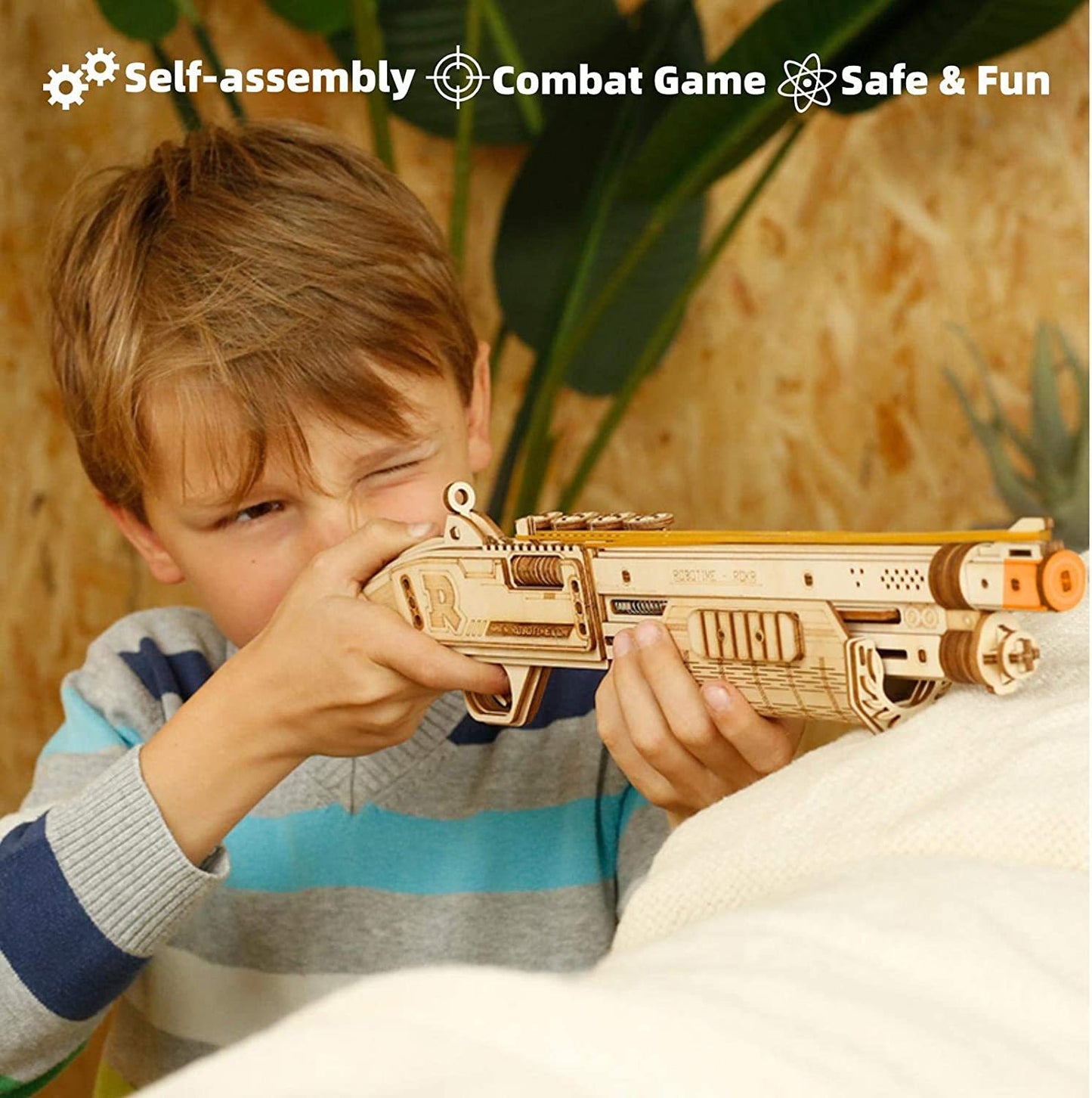 Robotime ROKR M870 – Wooden Gun DIY Assembly Kit