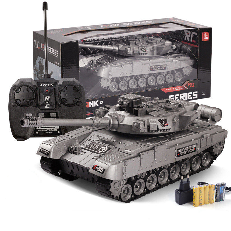 RC Tank with Handle Remote: 31.5 cm, Military Green Camouflage Battle Tank