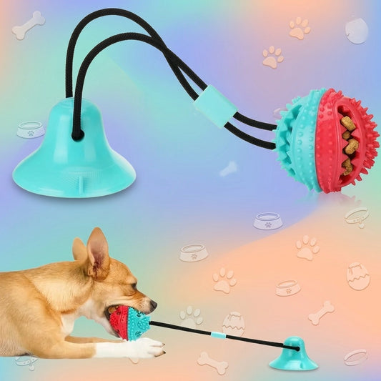 Tough Chewer Suction Cup Rope Dog Toy with Food Dispenser