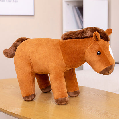 Horse Plush Pillow – Sitting Plush Horse for Teens 60–80cm