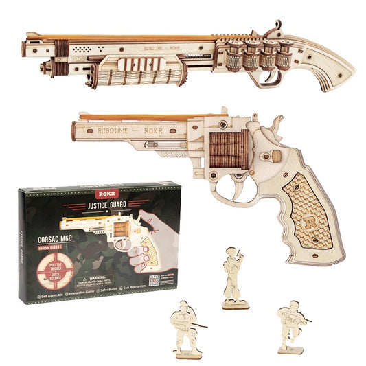 Robotime ROKR M870 – Wooden Gun DIY Assembly Kit