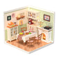 Miniature House Kit with Lights and Furniture