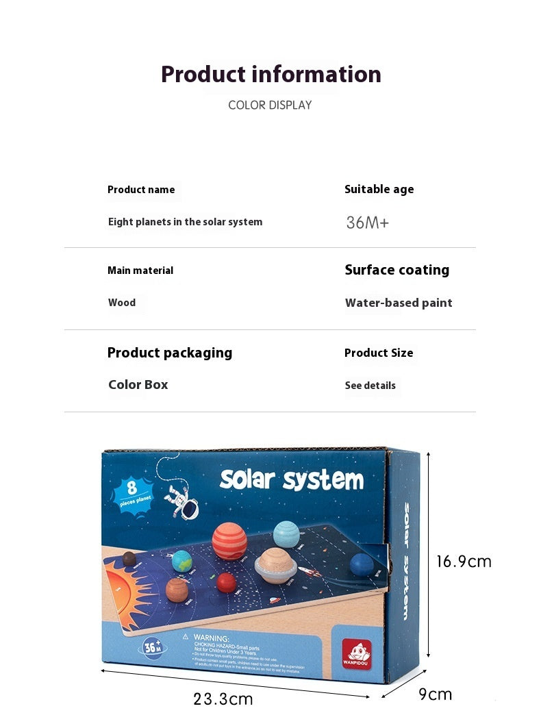 Solar System Toy – 3D Wooden Galaxy Educational Puzzle
