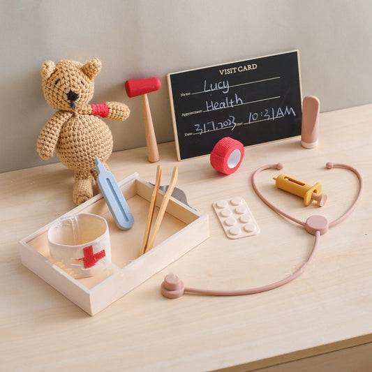Doctor Toy Wooden Medical Playset for Kids