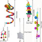 Wooden Bird Cage Stand with 7PC Parrot Play Set