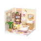 Miniature House Kit with Lights and Furniture