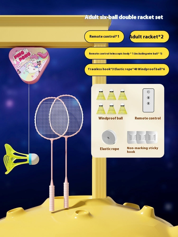 Remote Control Badminton Trainer – Spaceman Adjustable Set