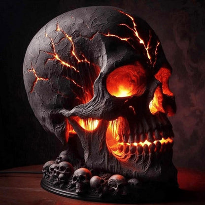Halloween decorative skull lamp with LED glow