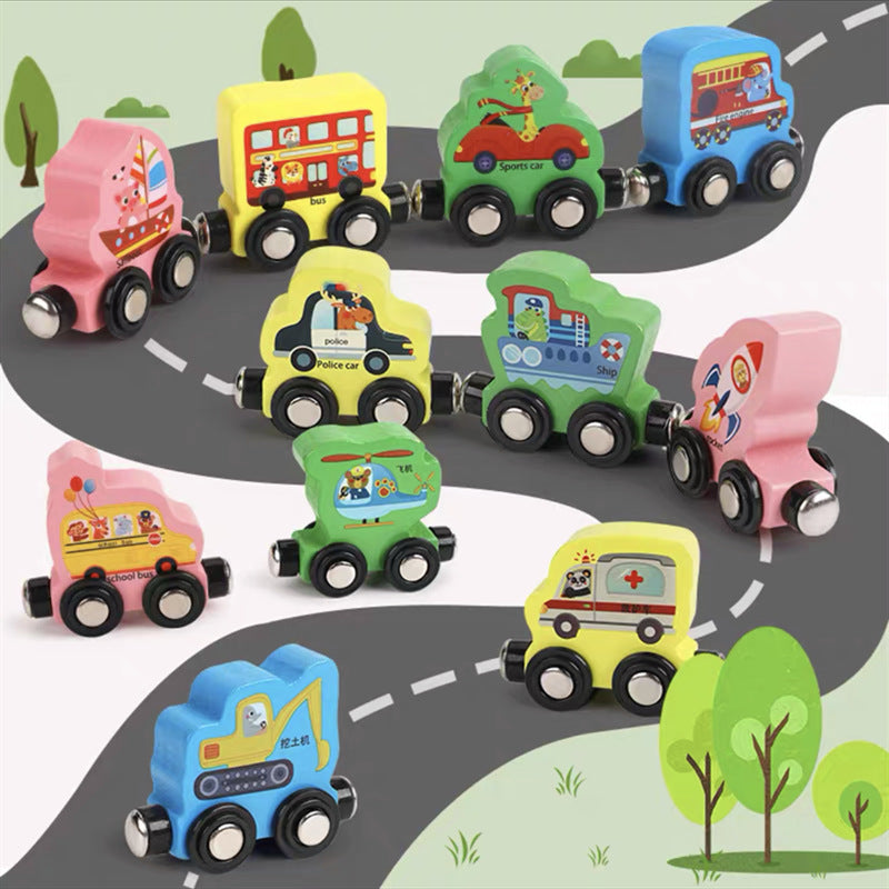 Children Magnetic Recognition Digital Building Blocks Alphabet Magnetic Train Early Education 3-6 Years Old Girls And Boys Baby Wooden Toys