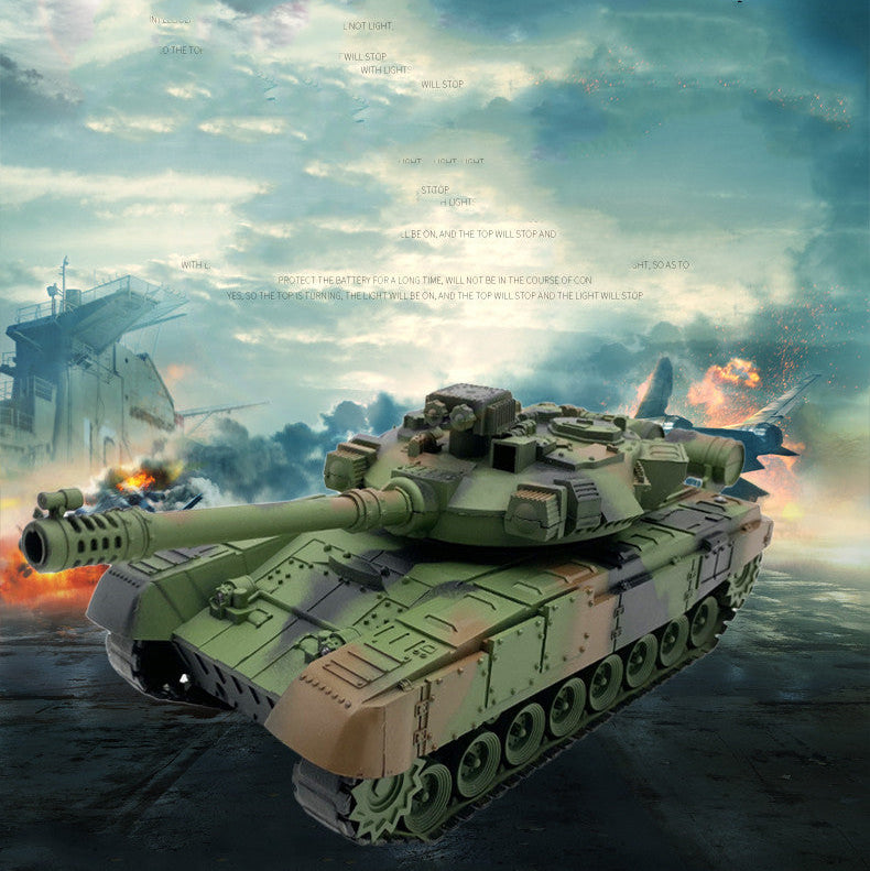 Close‑up of durable plastic hull and tracks on remote control tank