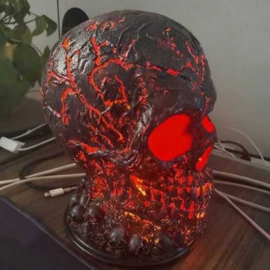 Halloween skull light for desk and shelf display