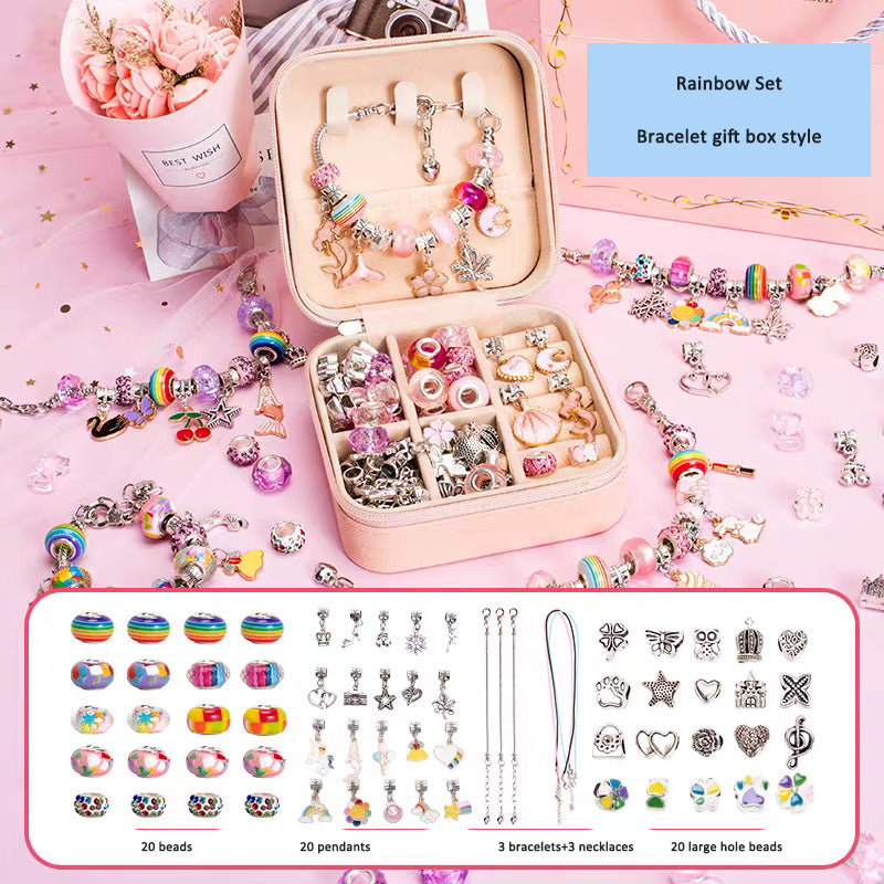 DIY handmade bead bracelet stickers for children, girl toy bracelets