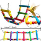 Wooden Bird Cage Stand with 7PC Parrot Play Set