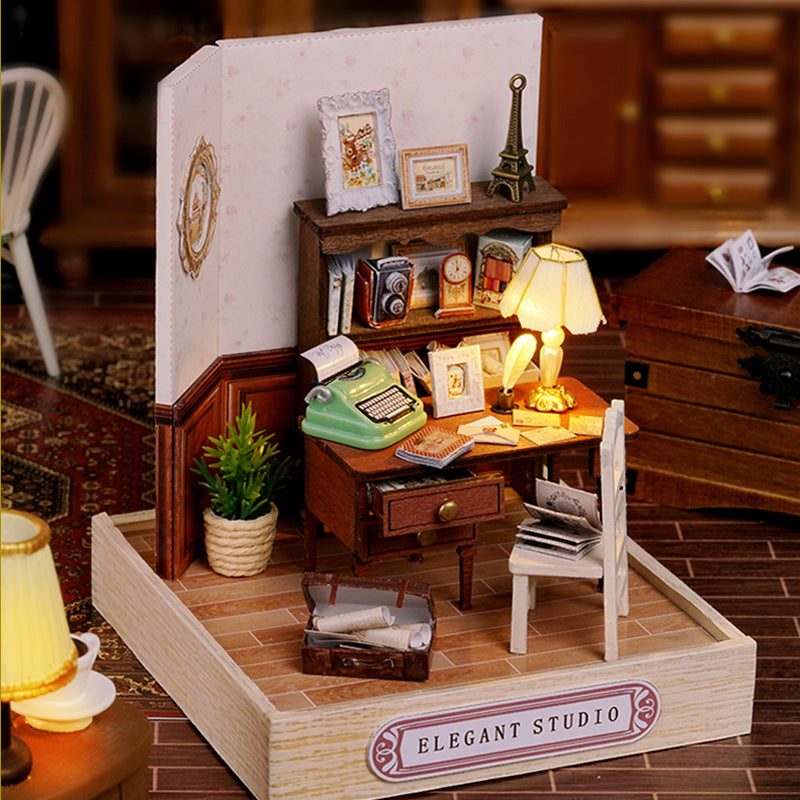 DIY Little House Happy One Pavilion Handmade Assembly Model Toy
