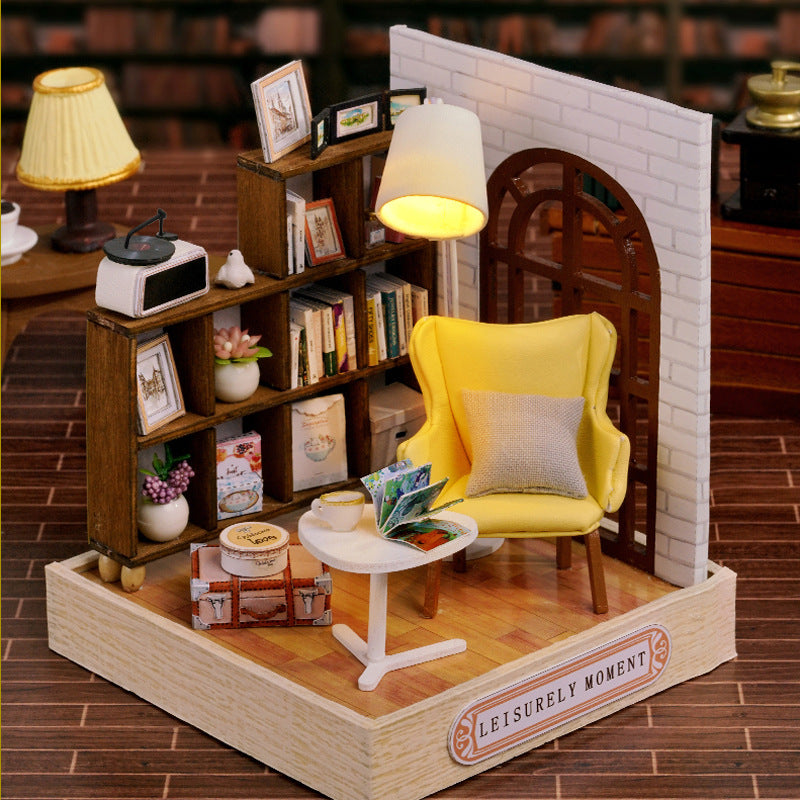 DIY Little House Happy One Pavilion Handmade Assembly Model Toy