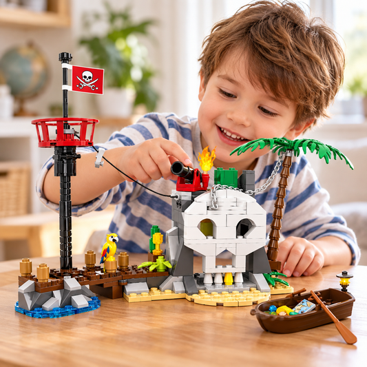 Pirate Ship Toy Building Blocks Set for Creative Play