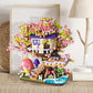 Flower House Assembly Building Blocks Microparticle Toys Christmas Gift