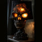 Textured resin skull light for Halloween decor