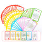 Set of colorful educational flashcards FOR world map puzzle on a white background