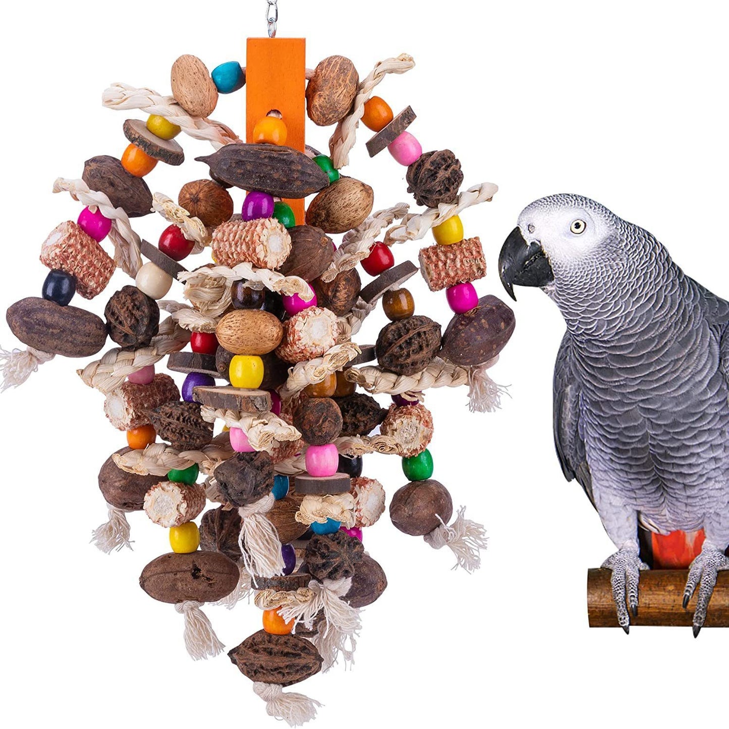 Wooden Fruit Skewers for Birds and Parrots