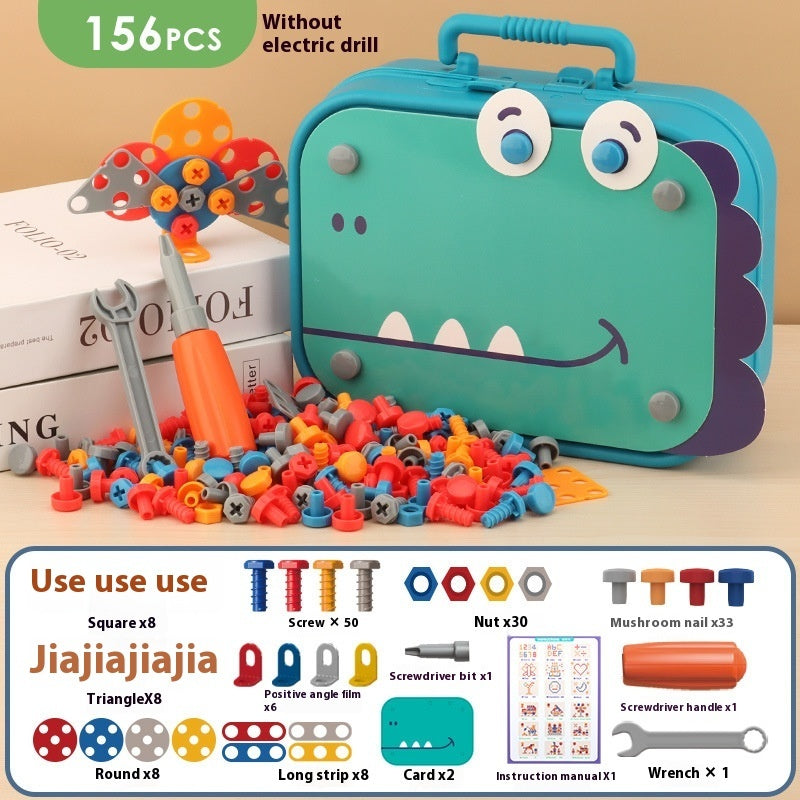 156pcs Kids Tool Box – Creative Repair Play Set for Boys & Girls