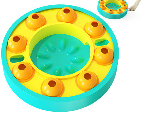 Interactive Dog Puzzle Toy with Slow Feeder and Food Dispenser