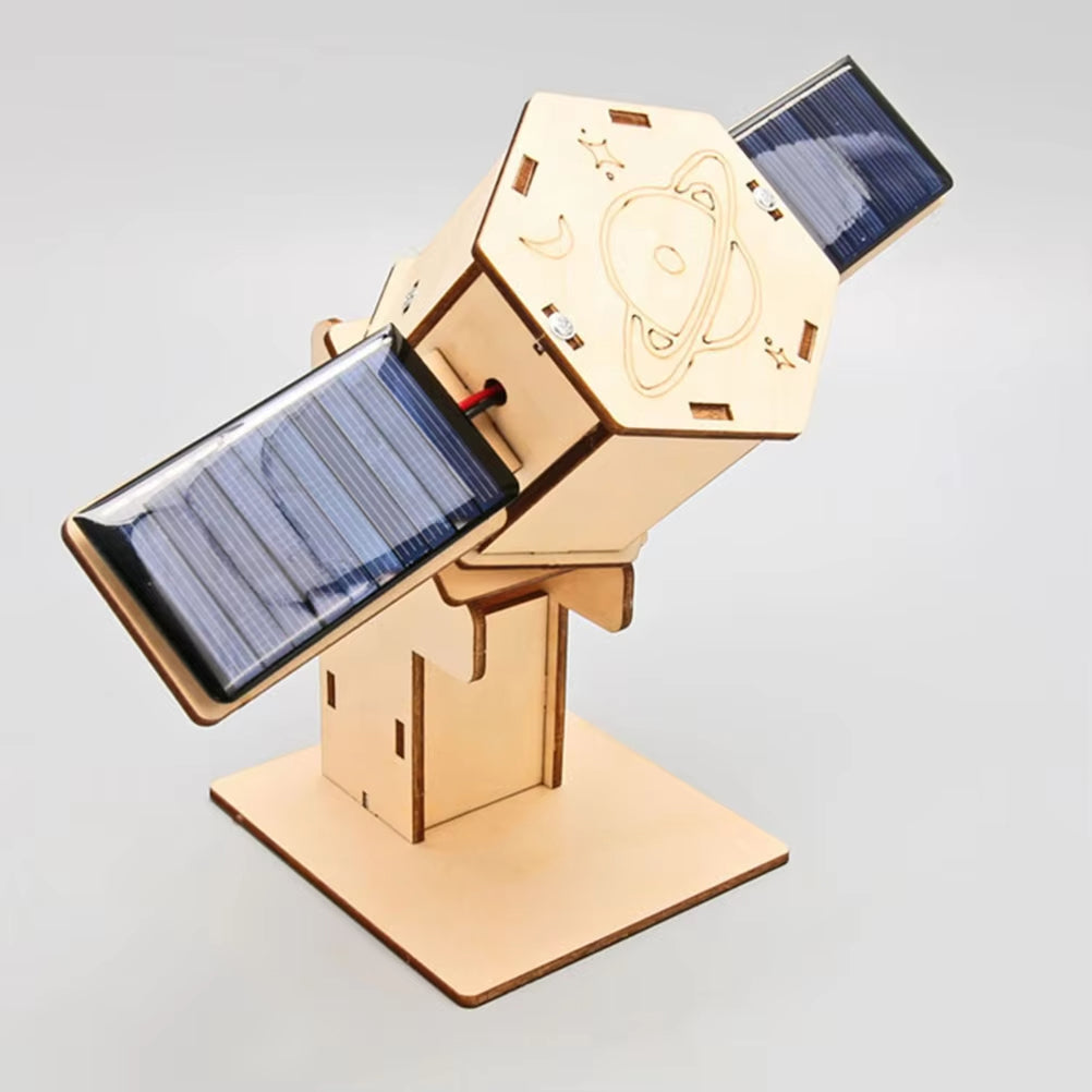 DIY STEM Artificial Satellite Space Model – Solar Power Educational Toy Kit