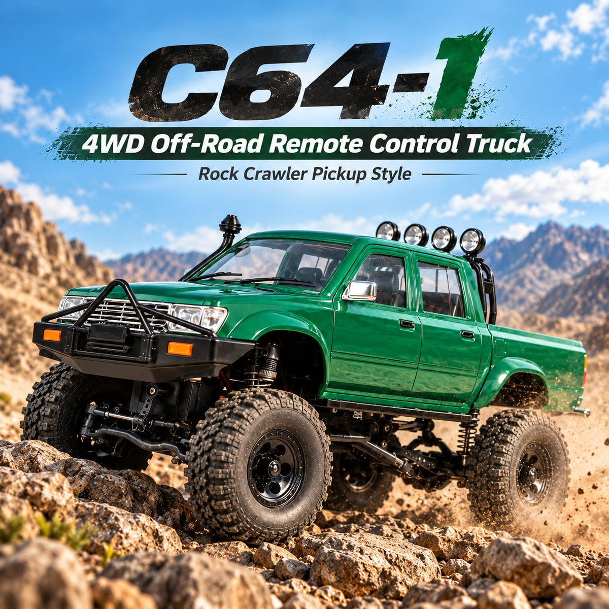 RC Rock Crawler 4WD Remote Control Pickup Truck