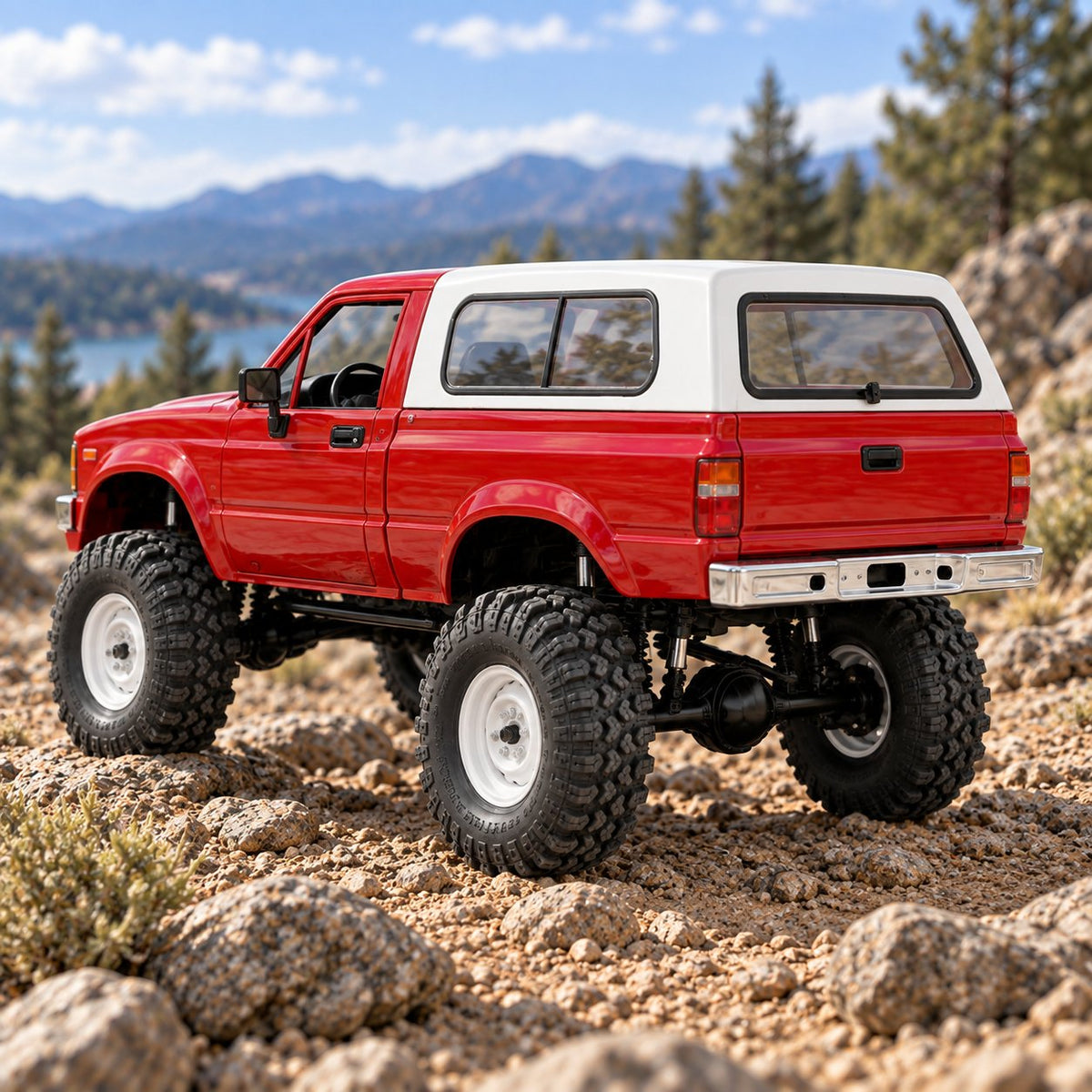 Rock Crawler RC Car with 4WD Pickup Truck Design
