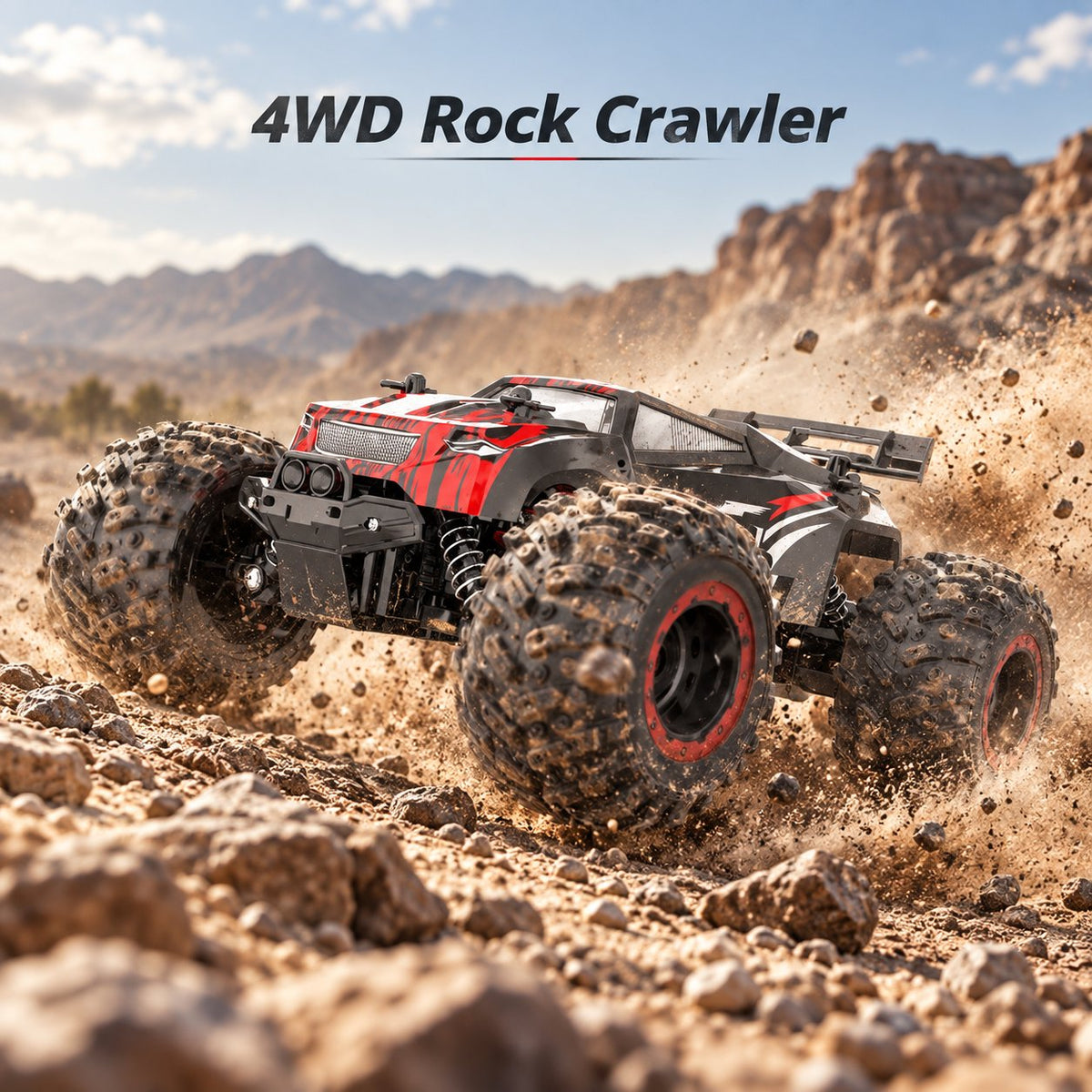 4WD rock crawler RC car front view