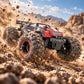 Rock-climbing RC car rear and side view
