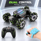 4WD remote control car in snake-twist stunt position