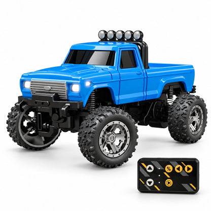 Gray mini RC monster truck front view