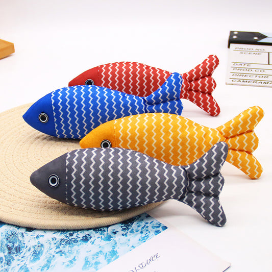 Catnip Toys for Cats – Plush Fish Kicker with Organic Catnip