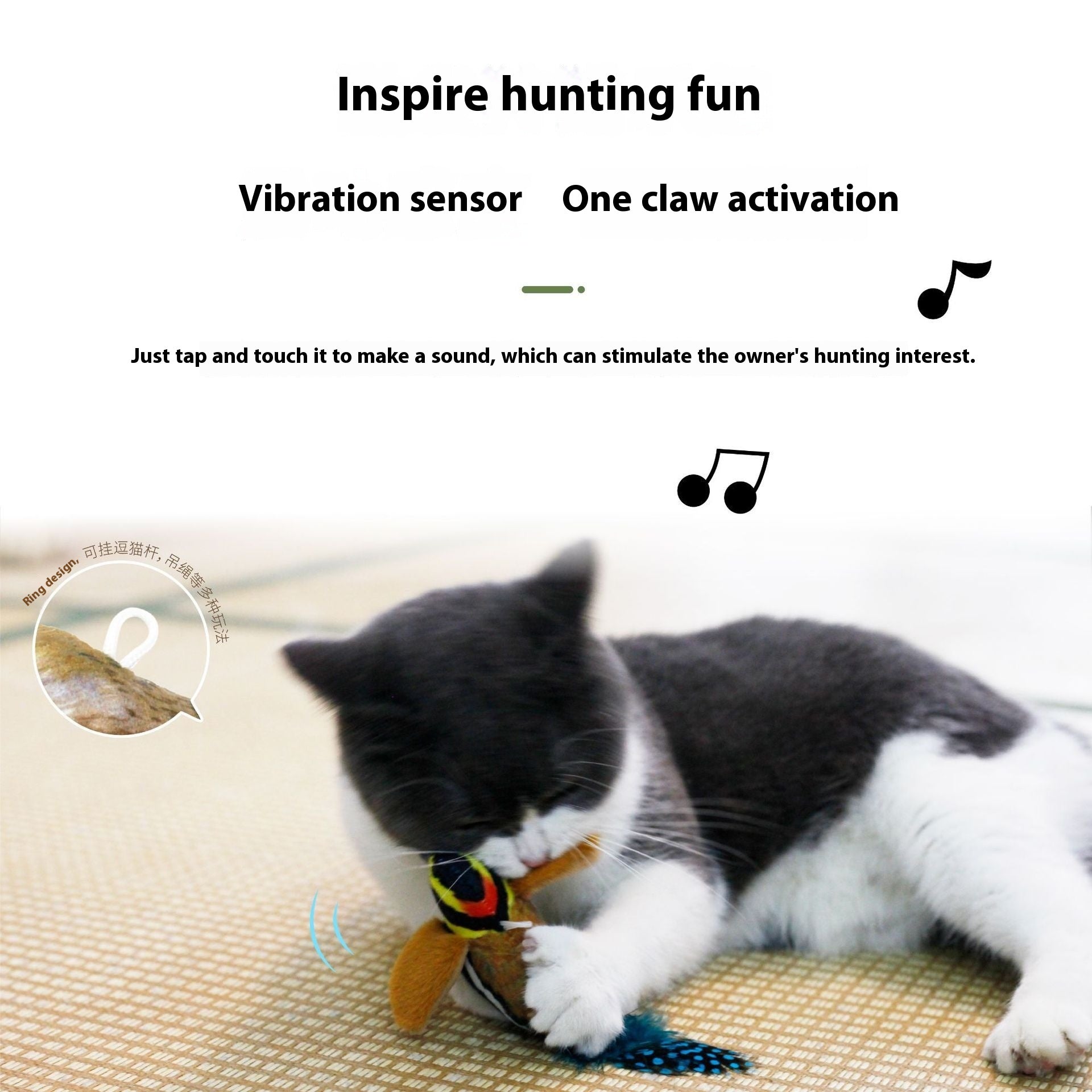 Interactive Plush Pet Simulator Toy with Colorful Elastic Strings