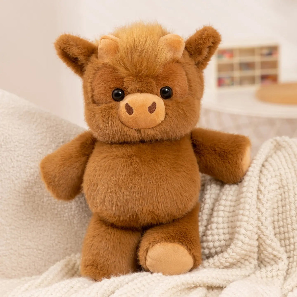Running Cow Plush Toy Highland Cow Stuffed Animal Gift