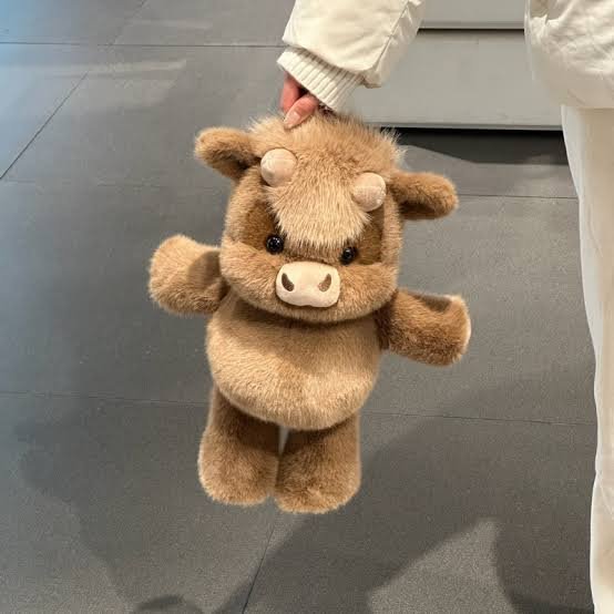 Running Cow Plush Toy Highland Cow Stuffed Animal Gift