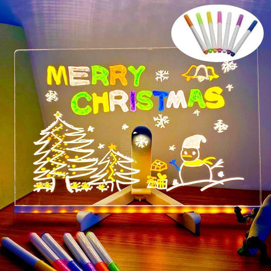 LED drawing board with color light display
