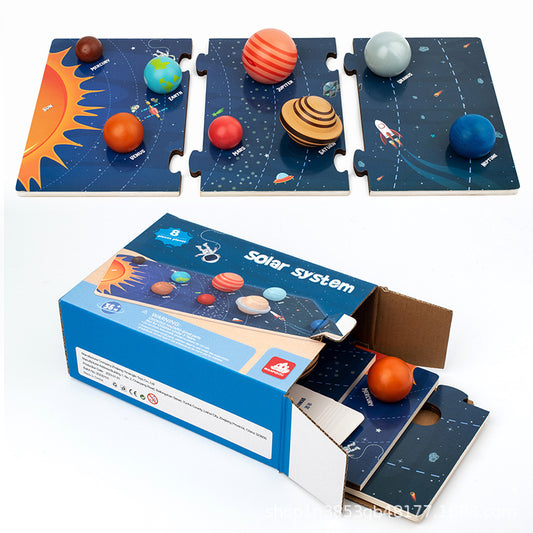Solar System Toy – 3D Wooden Galaxy Educational Puzzle