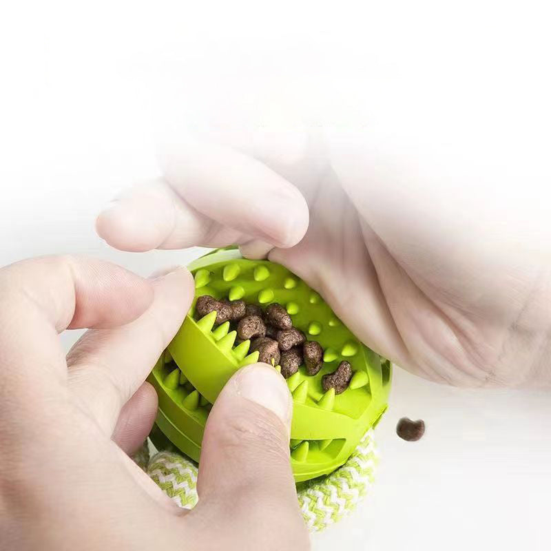 Durable Pet Toy with Rope and TPR Chew Ball for Dogs