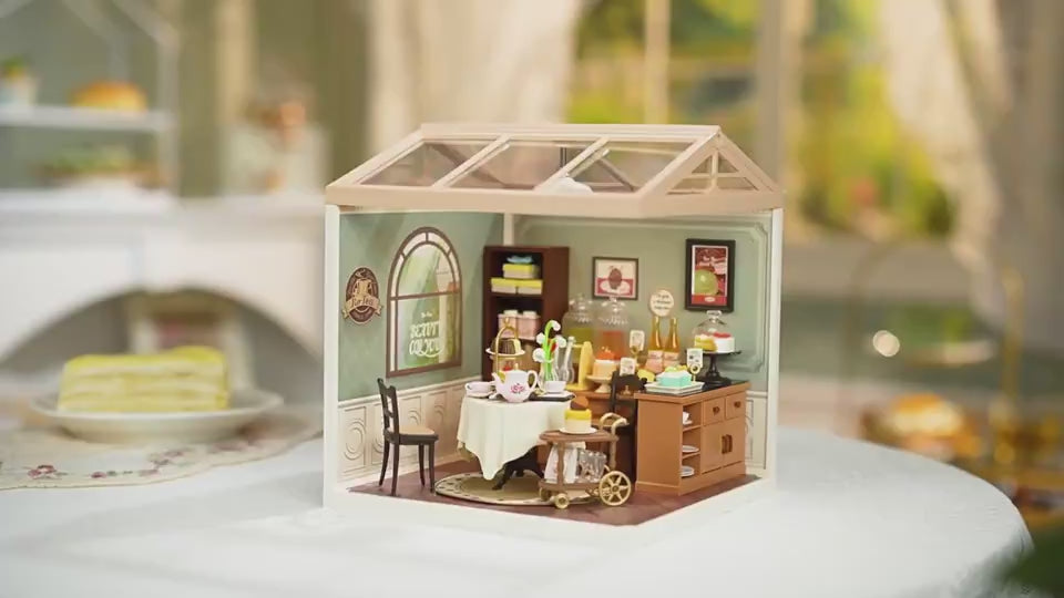 Miniature House Kit with Lights and Furniture