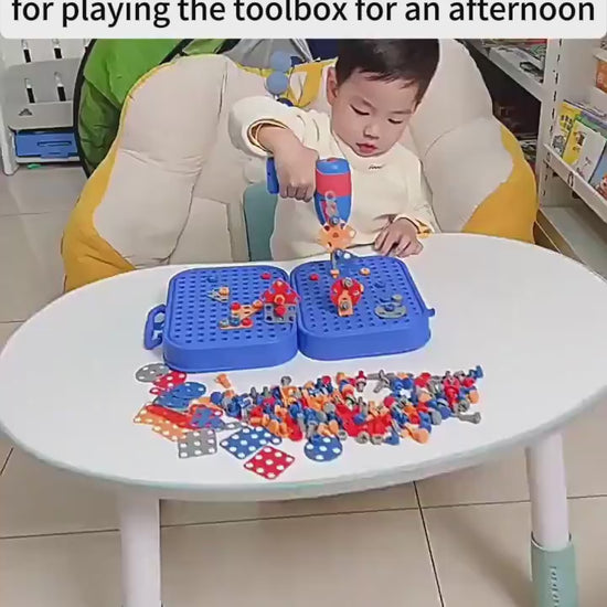 156pcs Kids Tool Box – Creative Repair Play Set for Boys & Girls