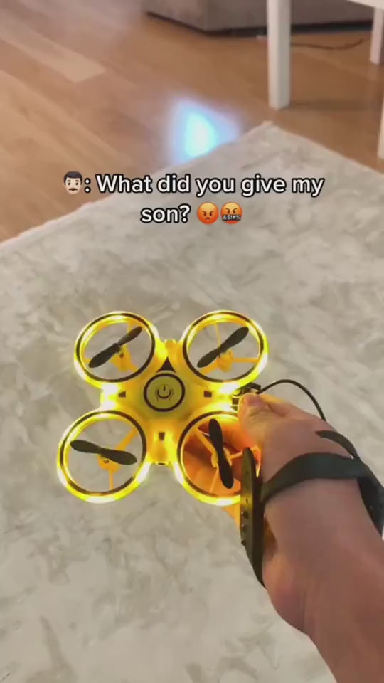 Watch-Controlled Remote Control Drone with 360° Stunts & Lights