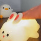 Rabbit Silicone Night Light with Timer and Adjustable Brightness